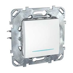 UNICA - COMUTATOR BASCULANT - MONODIR. - 10 AX 250 V C.A. - 2 M - ALB UNICA - COMUTATOR BASCULANT - MONODIR. - 10 AX 250 V C.A. - 2 M - ALB