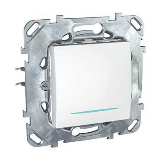 UNICA - COMUTATOR BASCULANT - INTERMEDIAR - 10 AX 250 V C.A. - 2 M - ALB UNICA - COMUTATOR BASCULANT - INTERMEDIAR - 10 AX 250 V C.A. - 2 M - ALB