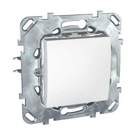 UNICA - COMUTATOR CU BUTON - 10 A 250 V C.A. - 2 M - ALB