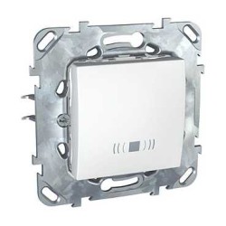 UNICA - COMUTATOR CU BUTON - 10 A 250 V C.A. - 2 M - ALB UNICA - COMUTATOR CU BUTON - 10 A 250 V C.A. - 2 M - ALB