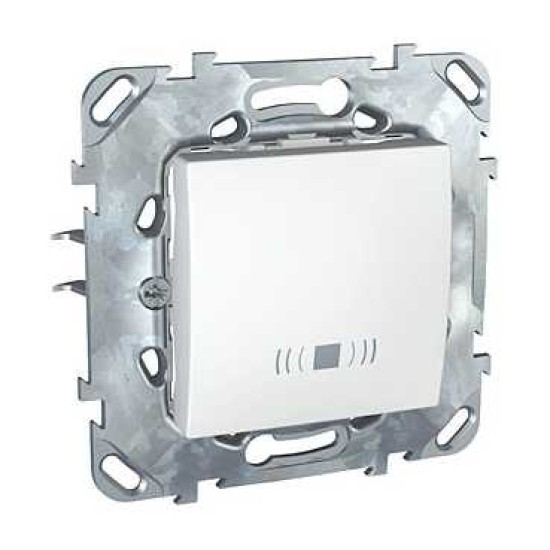 UNICA - COMUTATOR CU BUTON - 10 A 250 V C.A. - 2 M - ALB UNICA - COMUTATOR CU BUTON - 10 A 250 V C.A. - 2 M - ALB