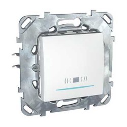 UNICA - COMUTATOR CU BUTON - 10 A 250 V C.A. - 2 M - ALB UNICA - COMUTATOR CU BUTON - 10 A 250 V C.A. - 2 M - ALB