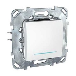 UNICA - COMUTATOR BASCULANT - MONODIR. - 16 AX 250 V C.A. - 2 M - ALB