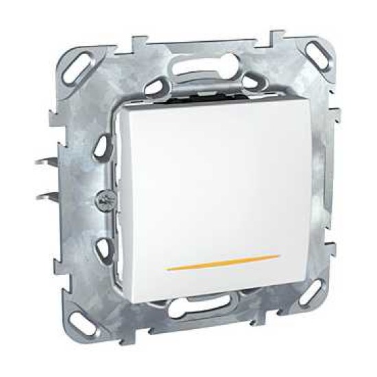 UNICA - COMUTATOR BASCULANT - MONODIR. - 16 AX 250 V C.A. - 2 M - ALB UNICA - COMUTATOR BASCULANT - MONODIR. - 16 AX 250 V C.A. - 2 M - ALB