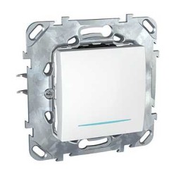 UNICA - COMUTATOR BASCULANT - BIDIR. - 16 AX 250 V C.A. - 2 M - ALB UNICA - COMUTATOR BASCULANT - BIDIR. - 16 AX 250 V C.A. - 2 M - ALB