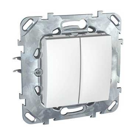 UNICA - INTRERUPTOR - SIMPLU - 10 AX 250 V C.A. - 2X1 M - ALB