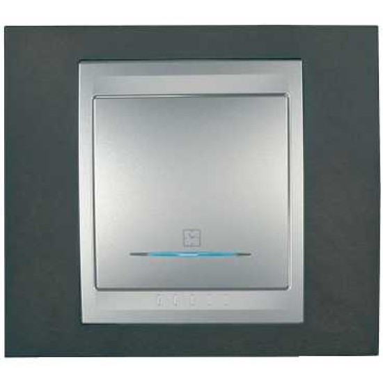 UNICA TOP/CLASS - INTRERUPATOR CU REVENIRE - SIMPLU - 10 A 250 VCA - 1 M - ALU. UNICA TOP/CLASS - INTRERUPATOR CU REVENIRE - SIMPLU - 10 A 250 VCA - 1 M - ALU.