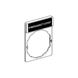 SUPORT LEGENDA 30 X 40 MM CU LEGENDA 8 X 27 MM CU MARCAJ EMERGENCY STOP