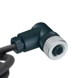 CONECTOR PRECABLAT CU COT, 4 PINI, M12, MAMA - CABLU DE 2 M