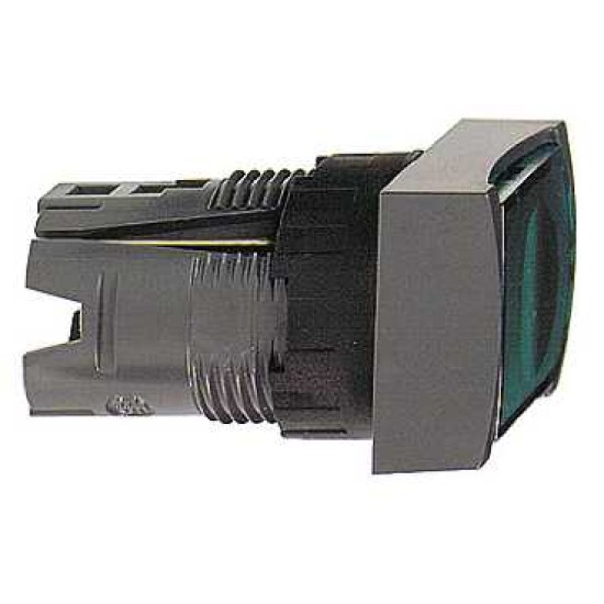 CAP DE BUTON ILUMINAT DREPTUNGHIULAR - Ø 16 - INCASTRAT - VERDE