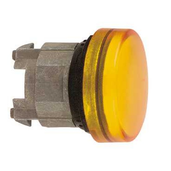 CAPAC DE LAMPA PILOT PORTOC. Ø22, LENTILA SIMPLA, PENTRU LED INTEGRAL