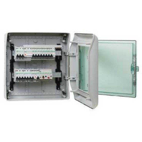 CARCASA APARENTA KAEDRA - IP 65 - 2 X 18 MODULE - USA TRANSPARENTA