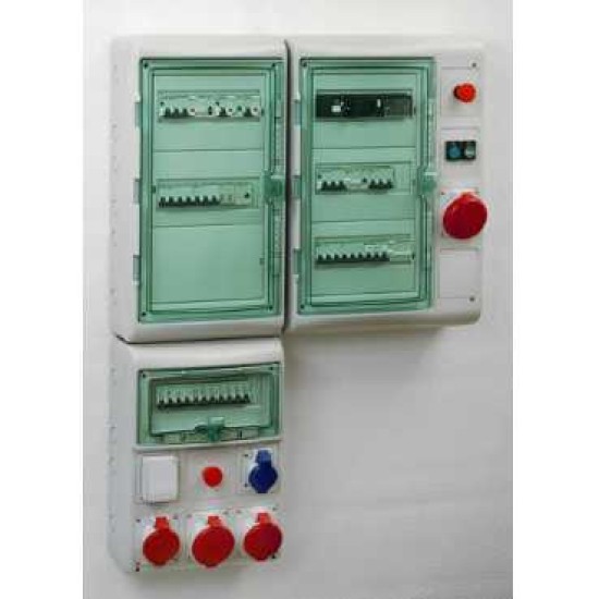 CARCASA APARENTA KAEDRA - IP 65 - 3 X 12 MODULE - USA TRANSPARENTA