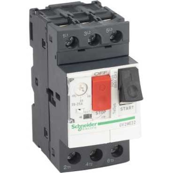 DISJUNCTOR MOTOR GV2-ME - 3 POLI 3D - 20...25 A - UNIT. DECL. TERMOMAGNETICA