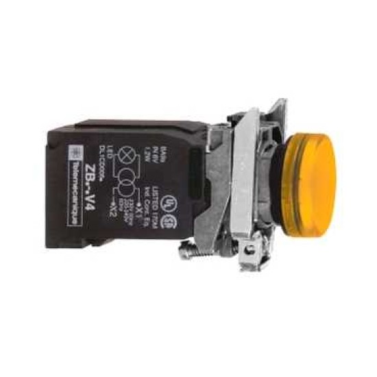 LAMPA PILOT COMPLETA PORTOCALIE Ø 22, LENTILA SIMPLA, BEC BA9S 220...240 V