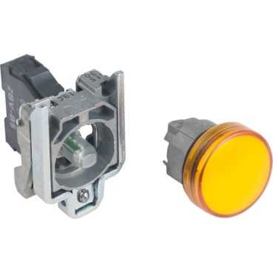 LAMPA PILOT COMPLETA PORTOCALIE Ø 22, LENTILA SIMPLA, LED INTEGRAL 24 V