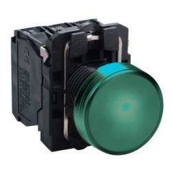LAMPA PILOT ROT. Ø 22 - VERDE - LED INTEGRAL - 230...240 V - BORNE CLEMA-SURUB