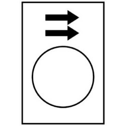 LEGENDA - 30 X 40 MM - ALBA - RIDICARE SAU LA DREAPTA, RAPID