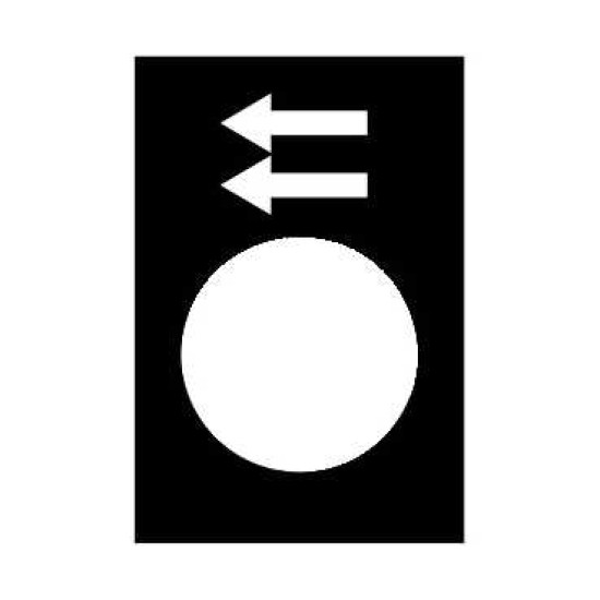 LEGENDA - 30 X 40 MM - NEAGRA - LA STANGA SAU MAI JOS, RAPID