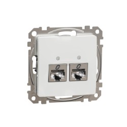 Sedna Design, Priza dubla RJ45 Cat6 STP, alb