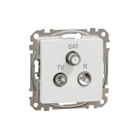 Sedna Design, Priza TV-R-SAT intermediara 10dB, alb Sedna Design, Priza TV-R-SAT intermediara 10dB, alb