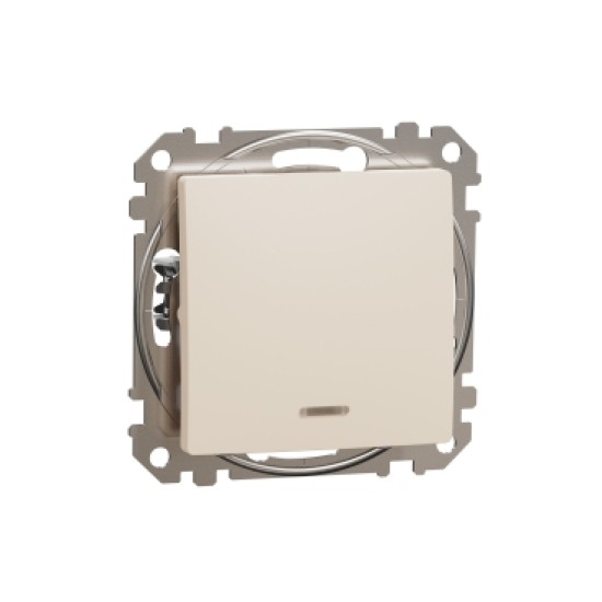 Sedna Design, Intrerupator cap scara cu indicator luminos rosu 10AX, bej