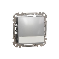 Sedna Design, Intrerupator cu revenire indicator luminos 12V 10A, eticheta, aluminiu