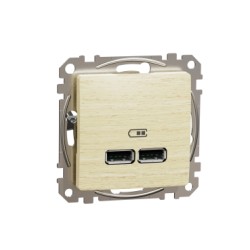 Sedna Elements, Priza incarcare USB A+A 2.1A lemn