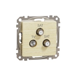 Sedna Elements, Priza TV-SAT-SAT finala 4dB, lemn