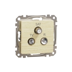 Sedna Elements, Priza TV-R-SAT intermediara 10dB, lemn
