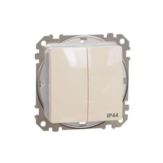 Sedna Design, Intrerupator dublu 10AX IP44, bej