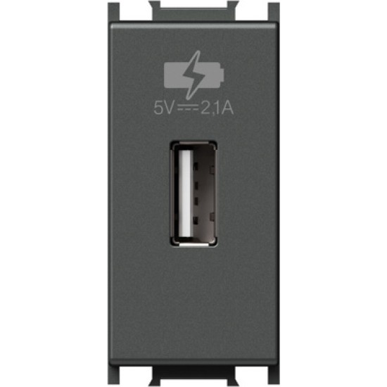 Modul Incarcator USB 5V 2,1A 1M antracit