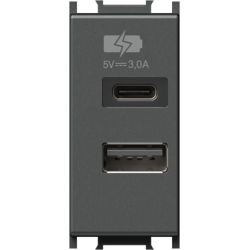 Modul Incarcator USB 5V 3,0A 1M antracit