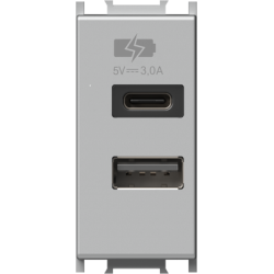 Modul Incarcator USB 5V 3,0A 1M argint