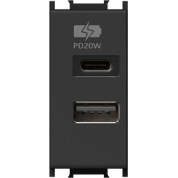 Modul Incarcator USB 20W 1M negru