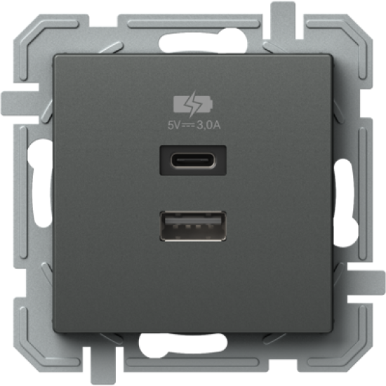 Logiq Incarcator USB 1P 5V 3,0A Antracit Logiq Incarcator USB 1P 5V 3,0A Antracit