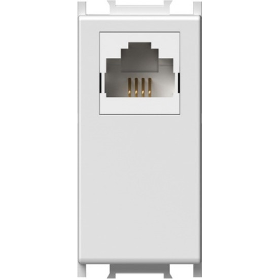 Modul Priza tel.RJ12 alb Modul Priza tel.RJ12 alb