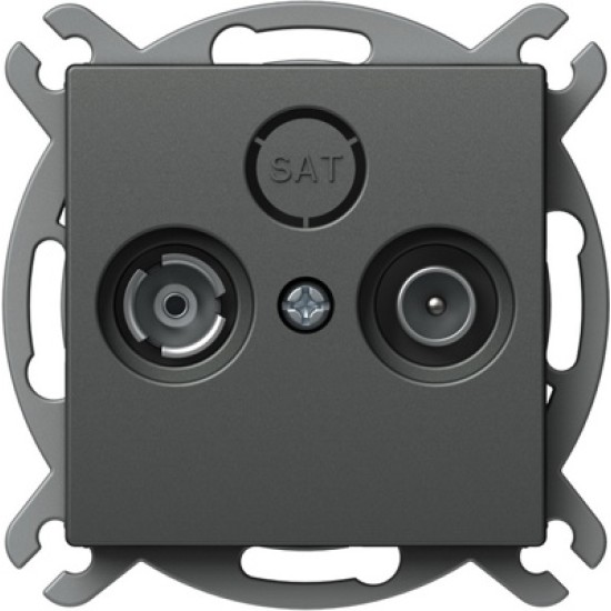 Logiq Priza TV-R de capat 1P 1dB Antracit Logiq Priza TV-R de capat 1P 1dB Antracit