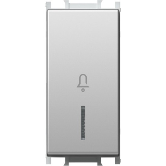 Modul Buton cu LED Simplu 1M 16A IP20 Argintiu