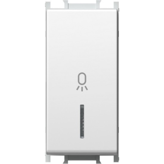 Modul Buton cu LED Simplu 1M 16A IP20 Alb Modul Buton cu LED Simplu 1M 16A IP20 Alb