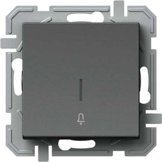 Logiq Buton Simplu cu indicator luminos + simbol sonerie 1P 10A 250V Antracit Logiq Buton Simplu cu indicator luminos + simbol sonerie 1P 10A 250V Antracit
