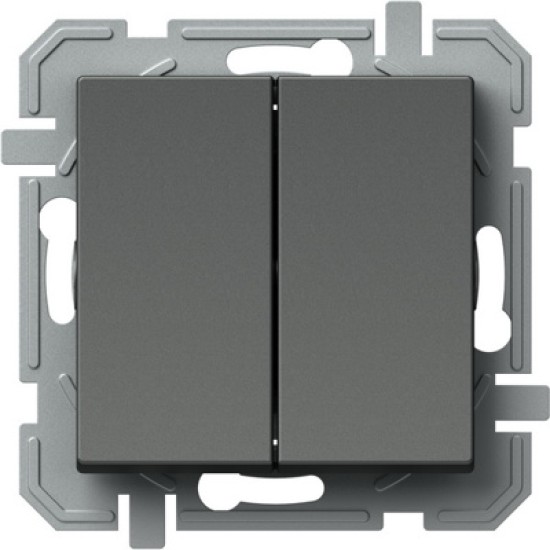 Logiq Intrerupator Cap-Scara Dublu 1P 10A 250V Antracit