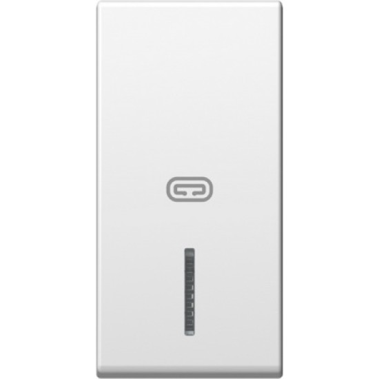 Buton 1M semn radiator alb