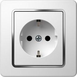 Ekonomik Priza SCHUKO 1P 16A ST IP20 Alb