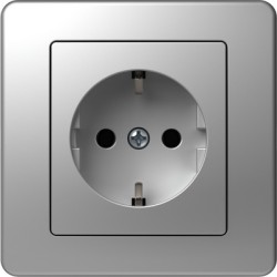 Ekonomik Priza SCHUKO 1P 16A ST IP20 Argint