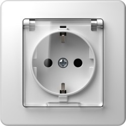 Ekonomik Priza SCHUKO cu cap. 1P 16A ST IP20 Alb