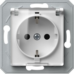 Ekonomik Priza SCHUKO cu cap. 1P 16A ST IP20 Alb