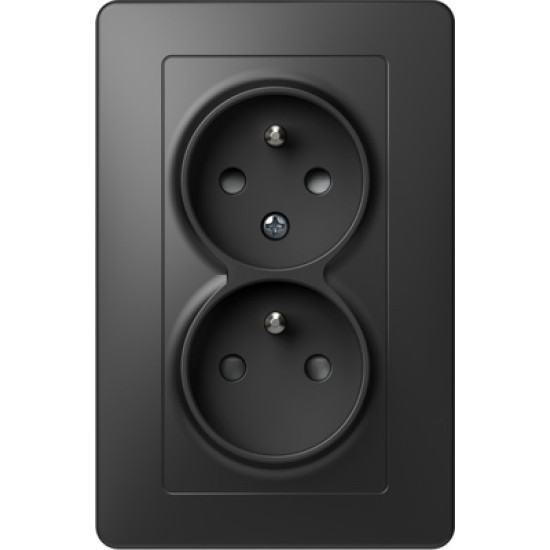 Ekonomik Priza S.Fra 2P 16A ST IP20 Negru