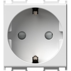 Modul Priza SCHUKO+KS 2P+E 16A 250V~ 2M alb mat