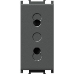Modul Priza EURO+KS2P 10A 250V~ 1M antracit, Set 10 buc